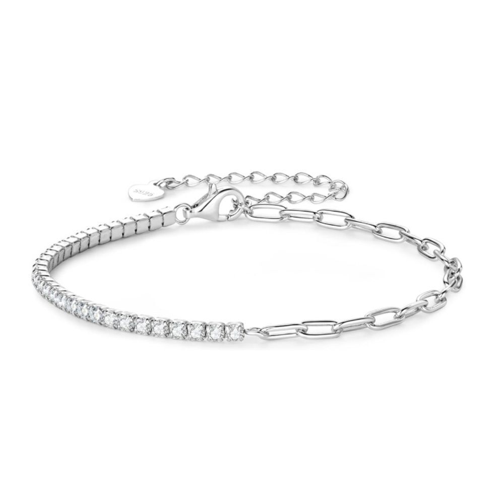 14k Diamond Chain Bracelet Trendy Elegance - Picture 6 of 11